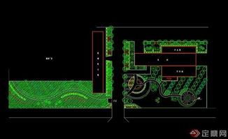 現代工廠綠化平面設計CAD方案圖解析與圖文設計要點